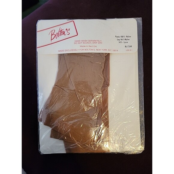 Vtg NOS Bolton's Silky Sheer Pantyhose Petite 4'11"-5'4" BEIGE, 90-120 lbs Hose - Picture 5 of 7